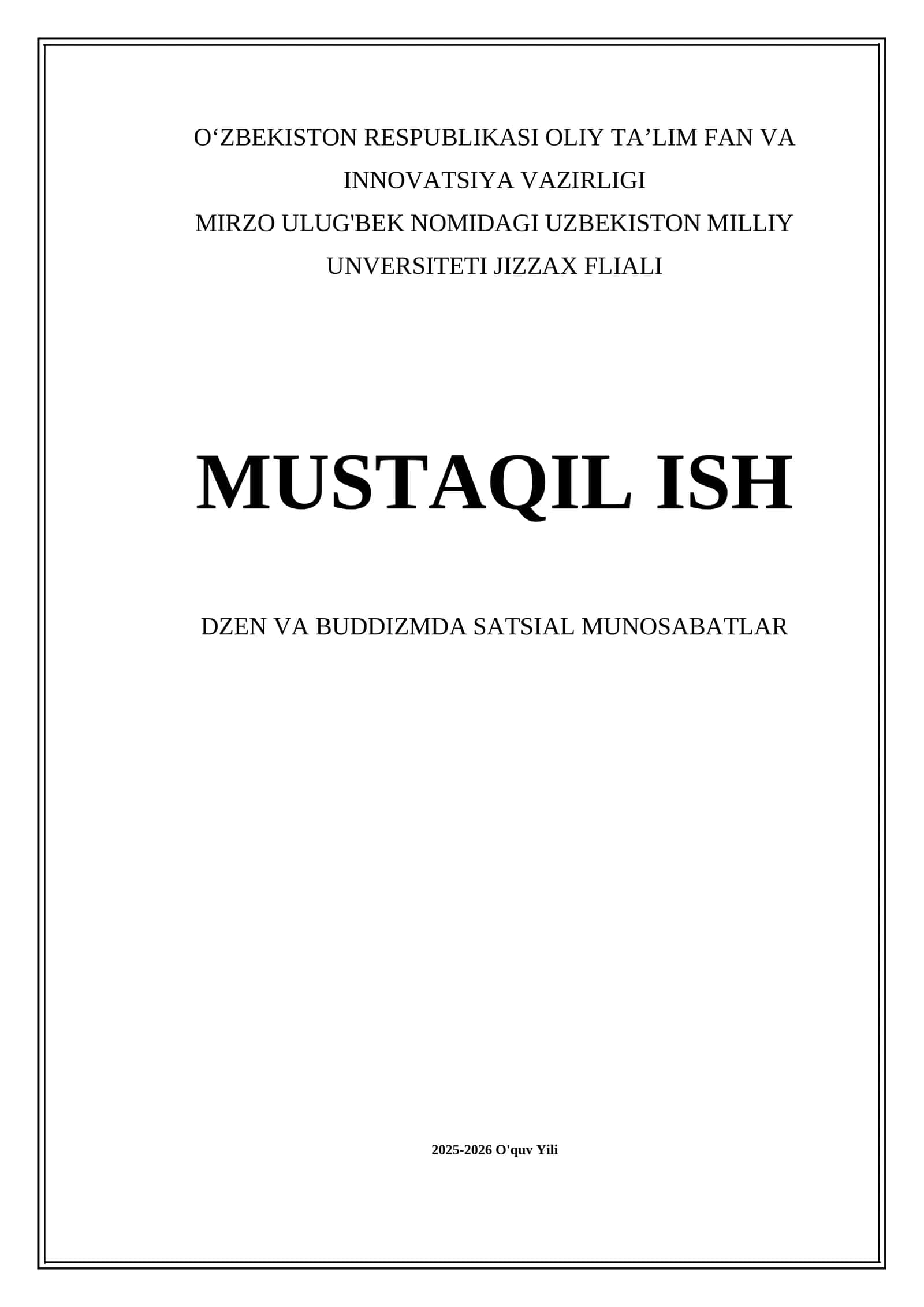Dzen va buddizmda sotsial munosabatlar