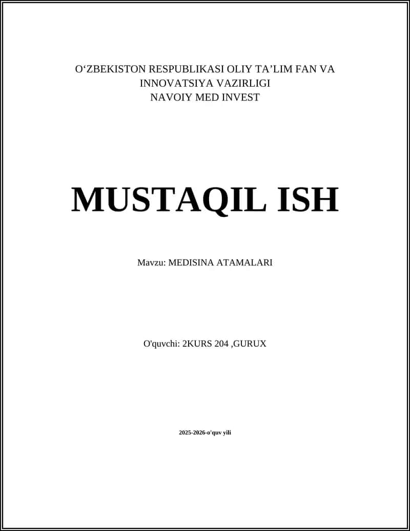 Anatomik atamalar