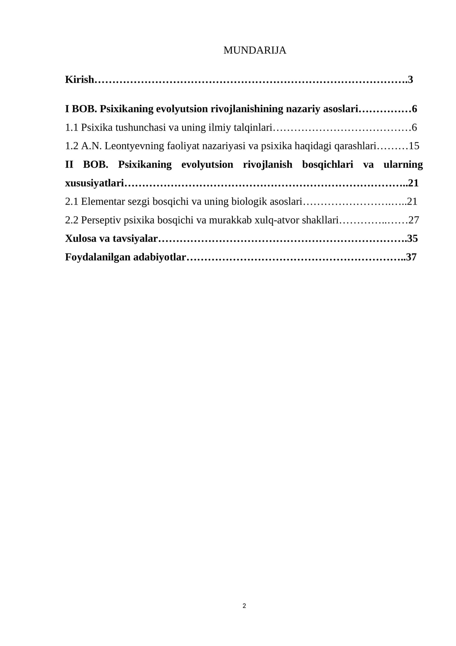 Psixikaning evolyutsion rivojlanishining nazariy asoslari