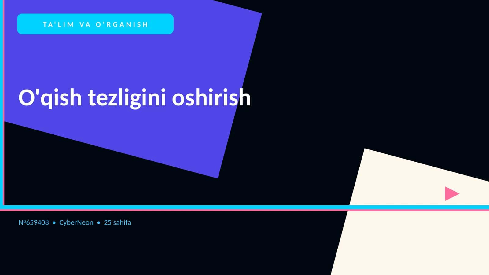 O'qish tezligini oshirish