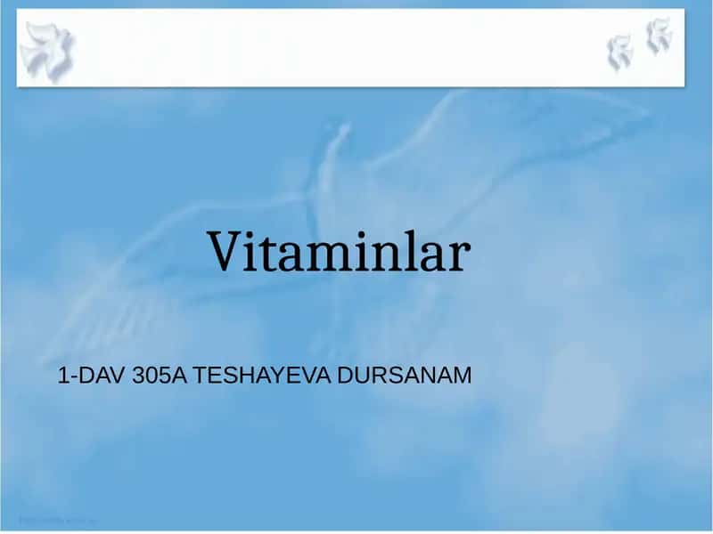 Vitaminlar