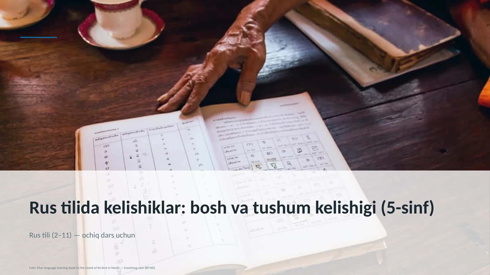 Rus tilida kelishiklar: bosh va tushum kelishigi (5-sinf)