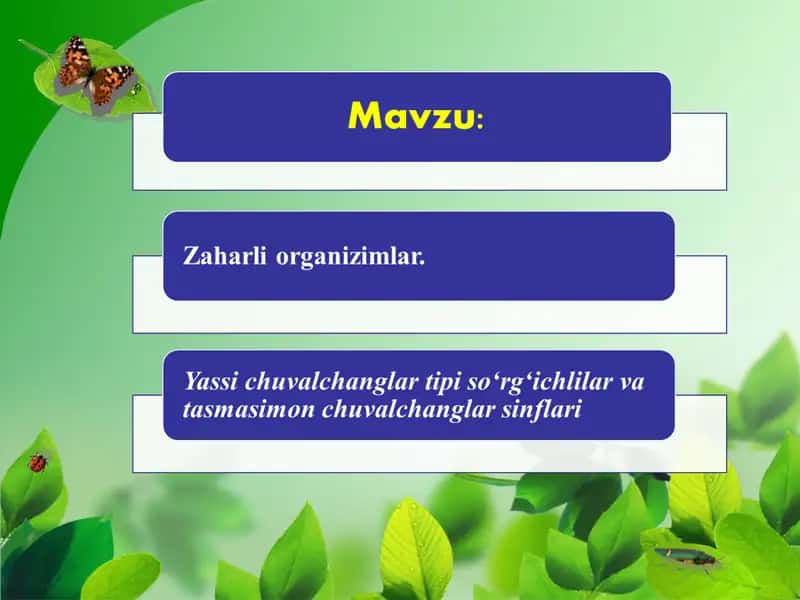 zaharli organizmlar