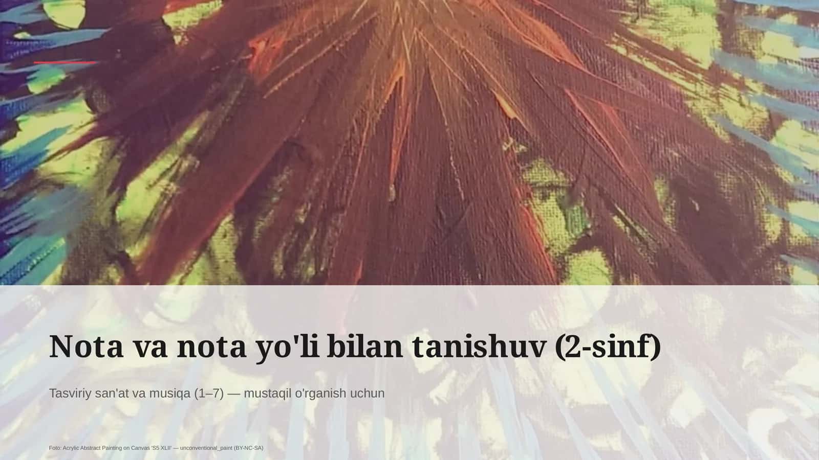 Tasviriy san'at va musiqa (1–7)