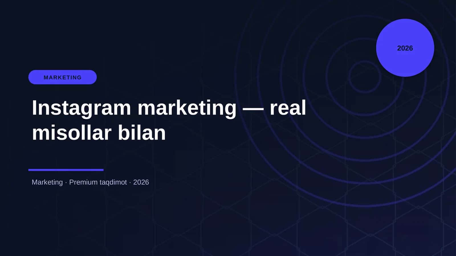 Instagram marketing — real misollar bilan