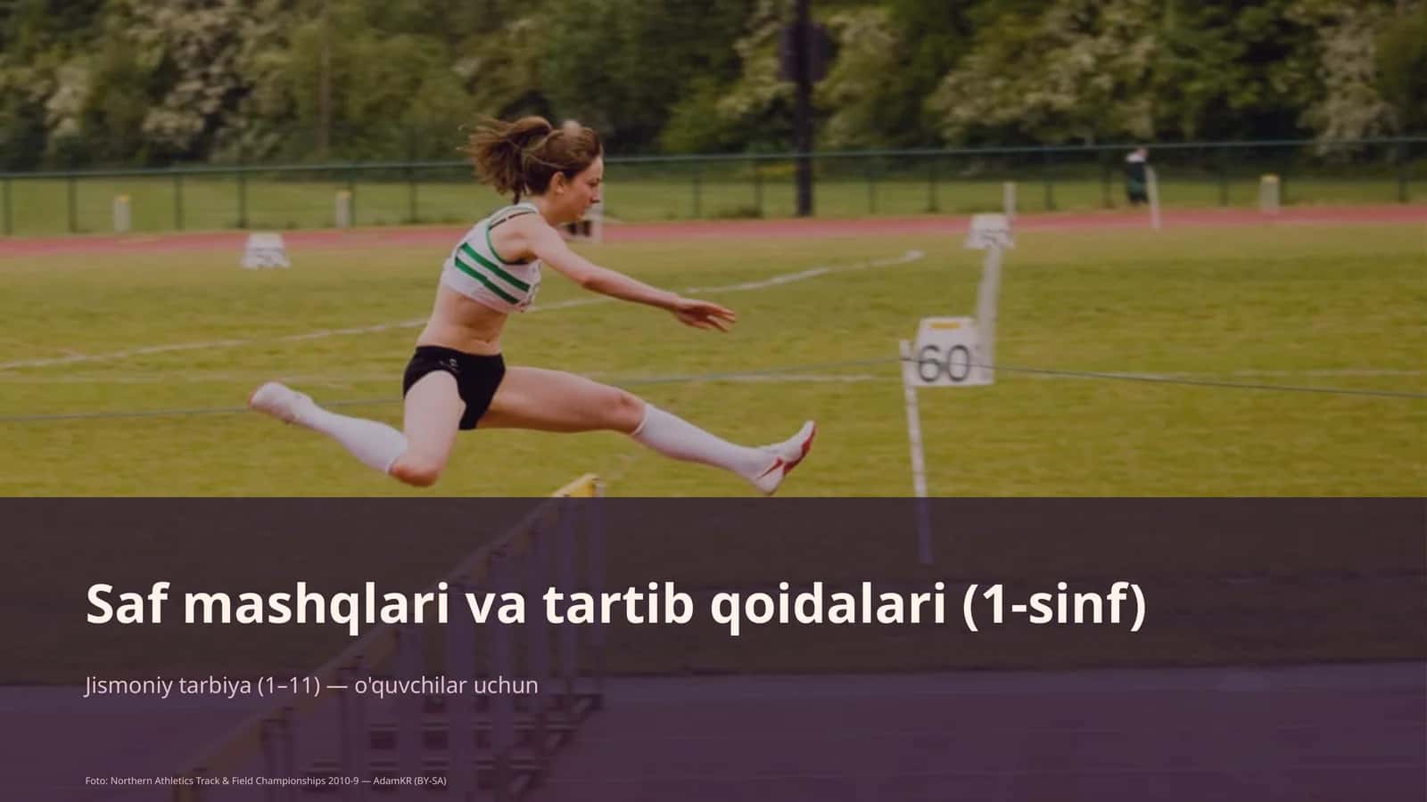 Saf mashqlari va tartib qoidalari (1-sinf)