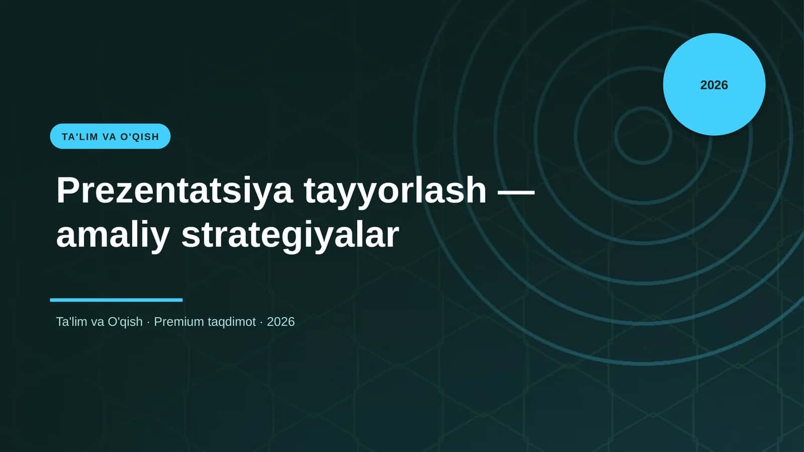 Prezentatsiya tayyorlash — amaliy strategiyalar