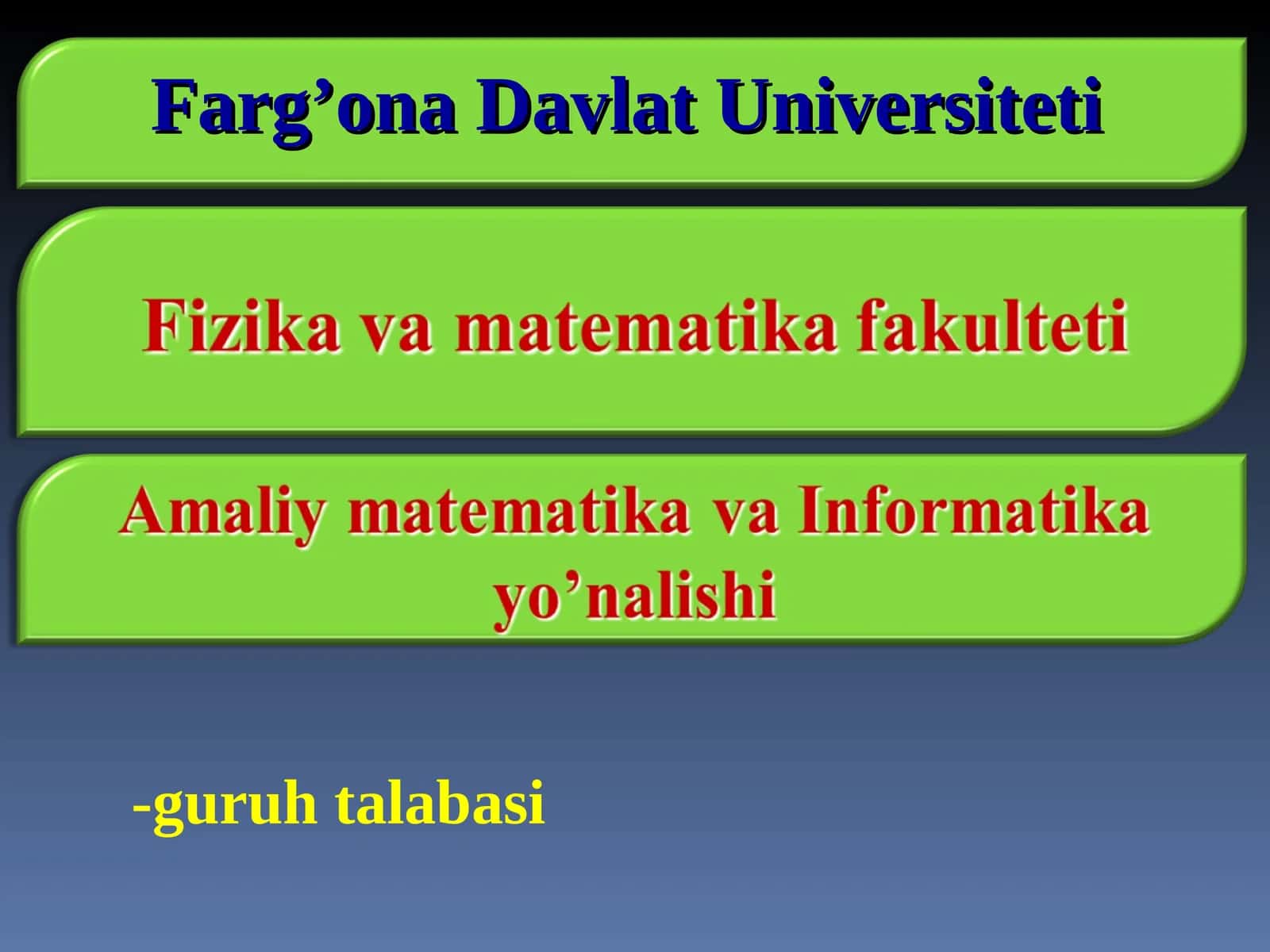 IKKI TO’PLAM ORASIDAGI MOSLIK