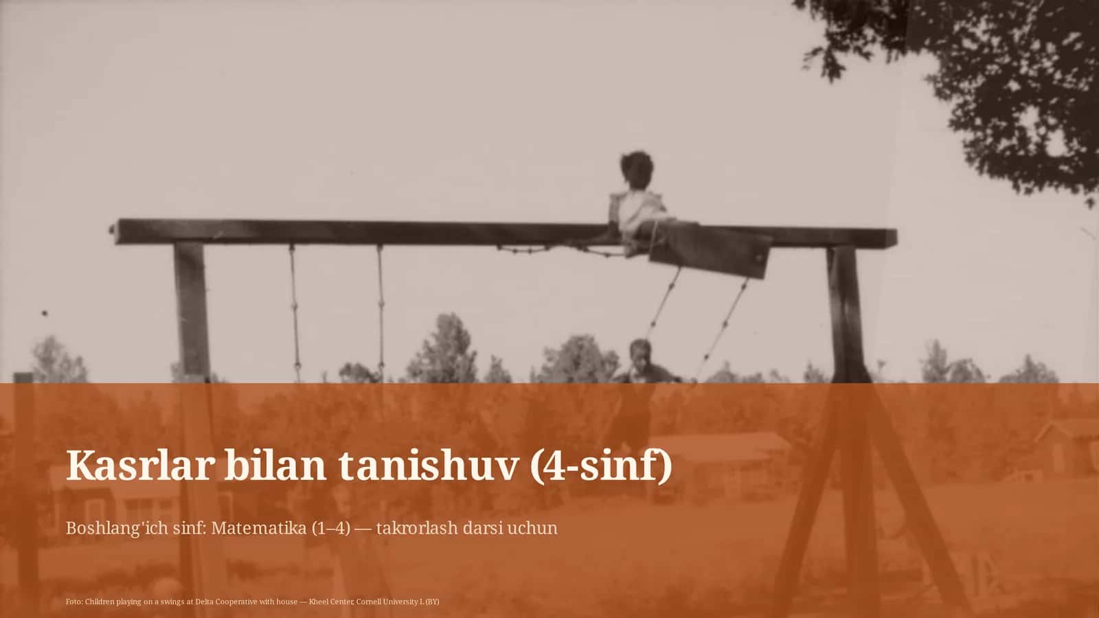 Kasrlar bilan tanishuv (4-sinf)