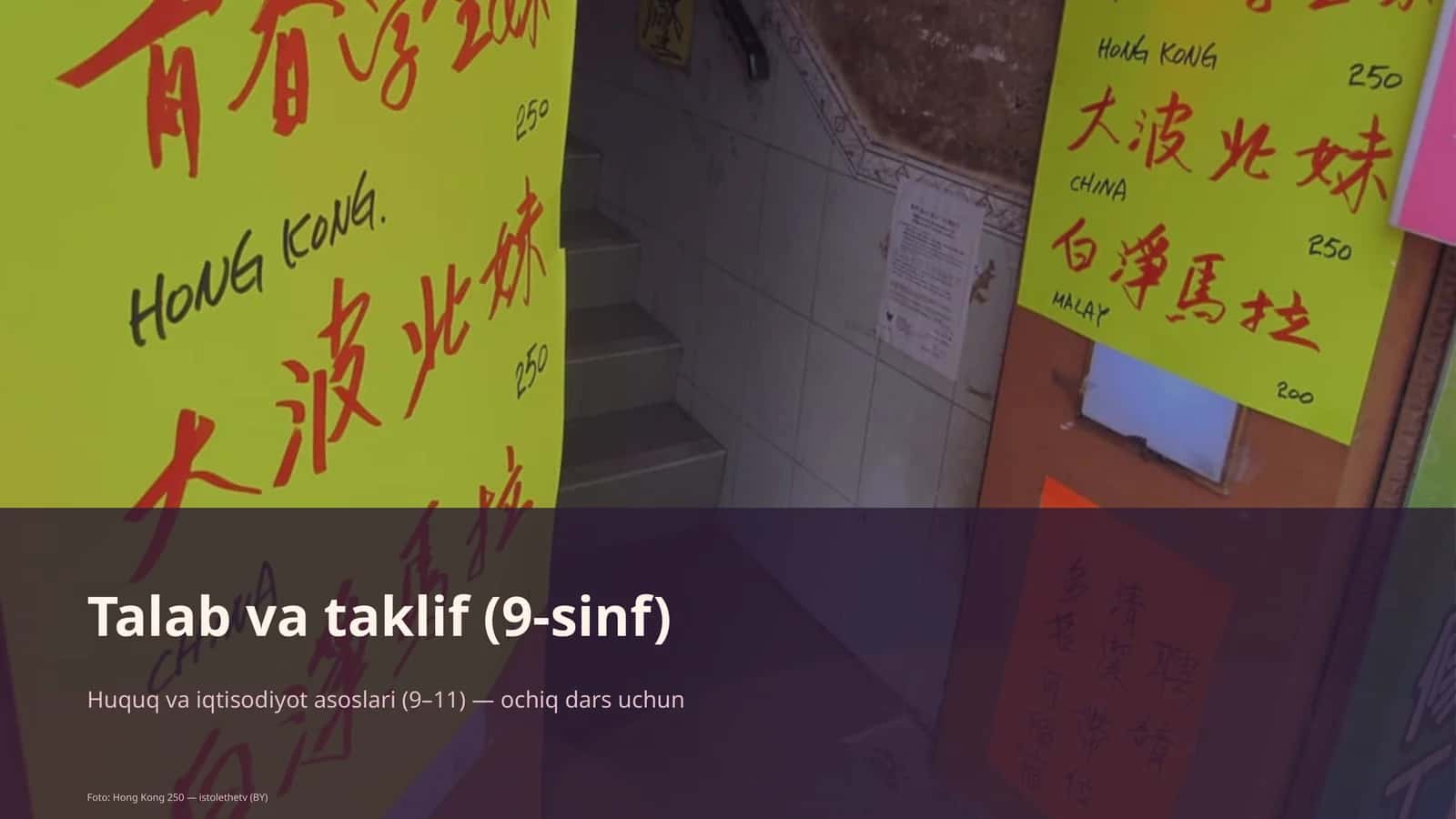Talab va taklif (9-sinf)
