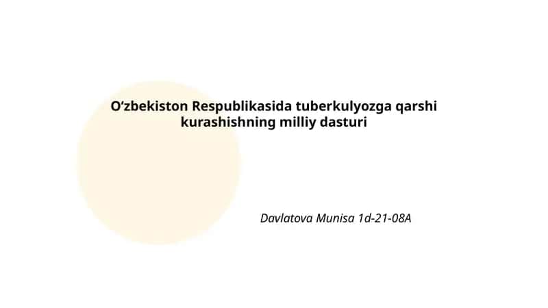 Tuberkulyozga qarshi kurashishning milliy dasturi