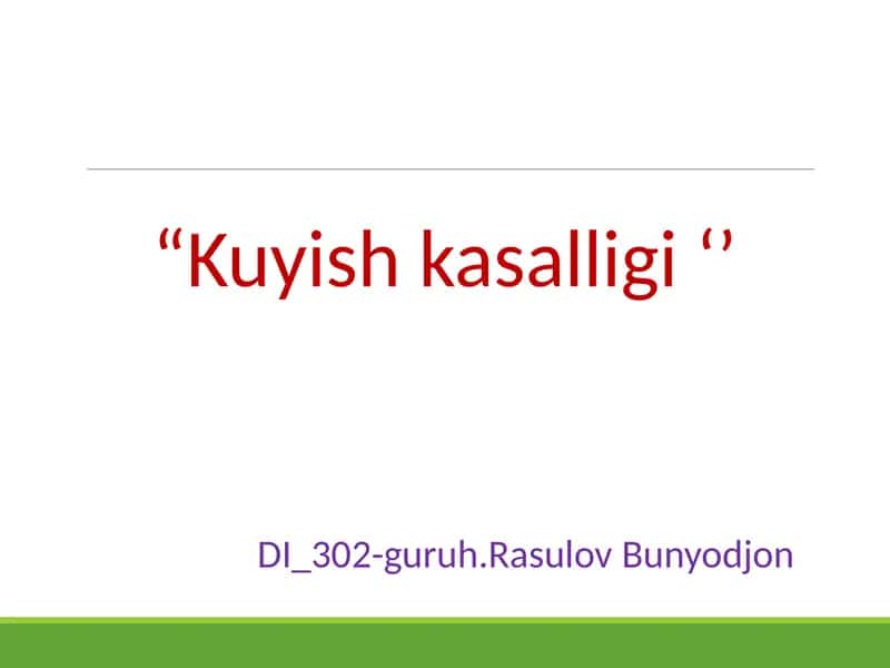 Kuyishkasalligi