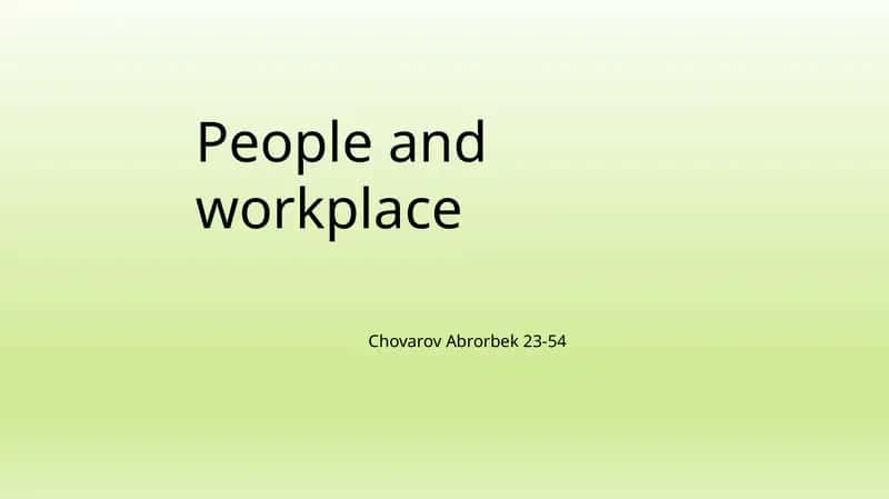 HISTORY OF WORK