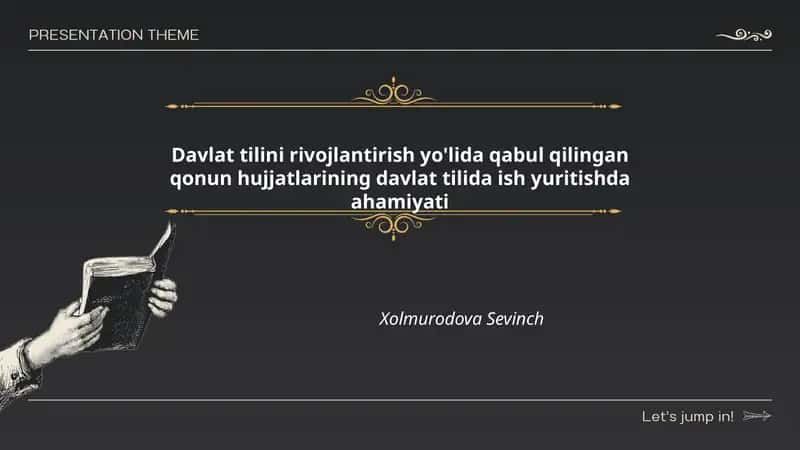 Davlat tilini rivojlantirish yo'lida qabul qilingan qonun hujjatlarining davlat tilida ish yuritishda ahamiyati