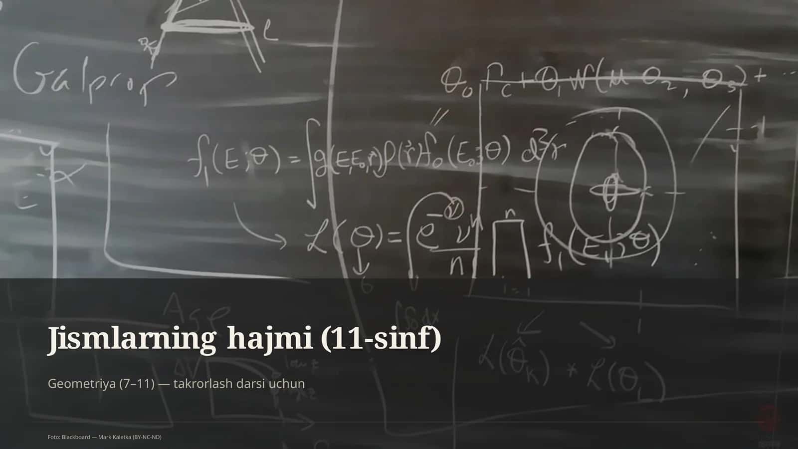Jismlarning hajmi (11-sinf)