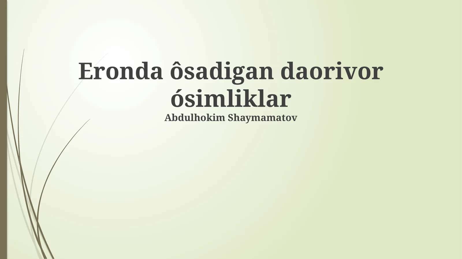 Eronda ôsadigan daorivor ósimliklar