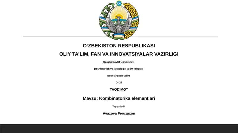 Kombinatorika elementlari