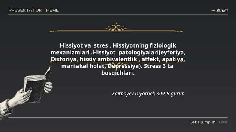 Hissiyot va Stres