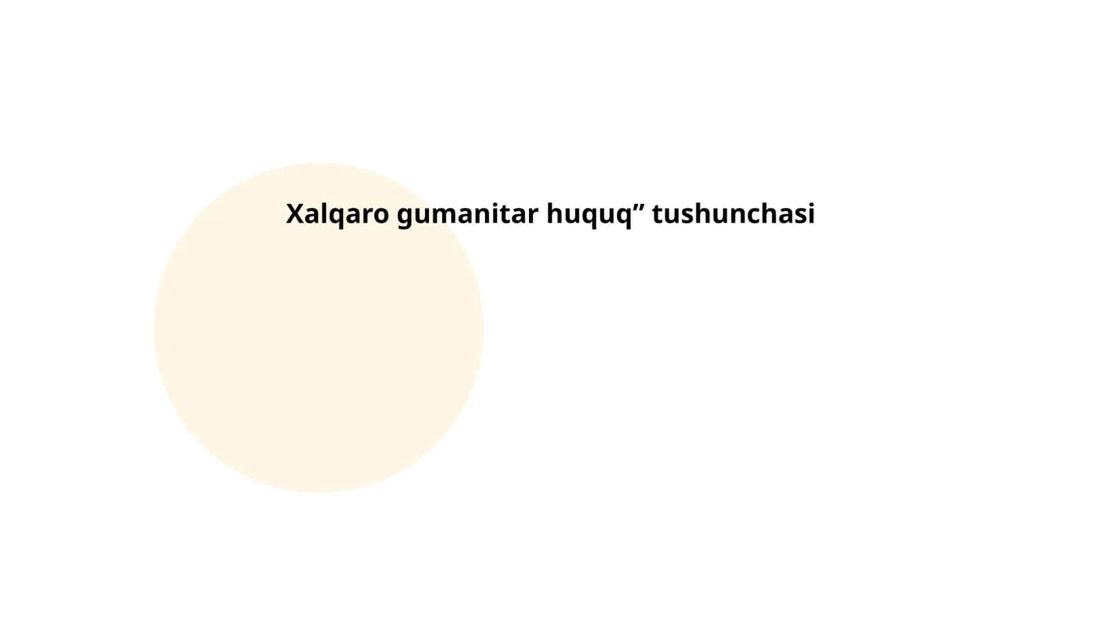 Xalqaro gumanitar huquq” tushunchasi