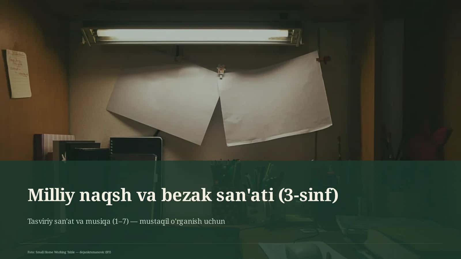 Milliy naqsh va bezak san'ati (3-sinf)