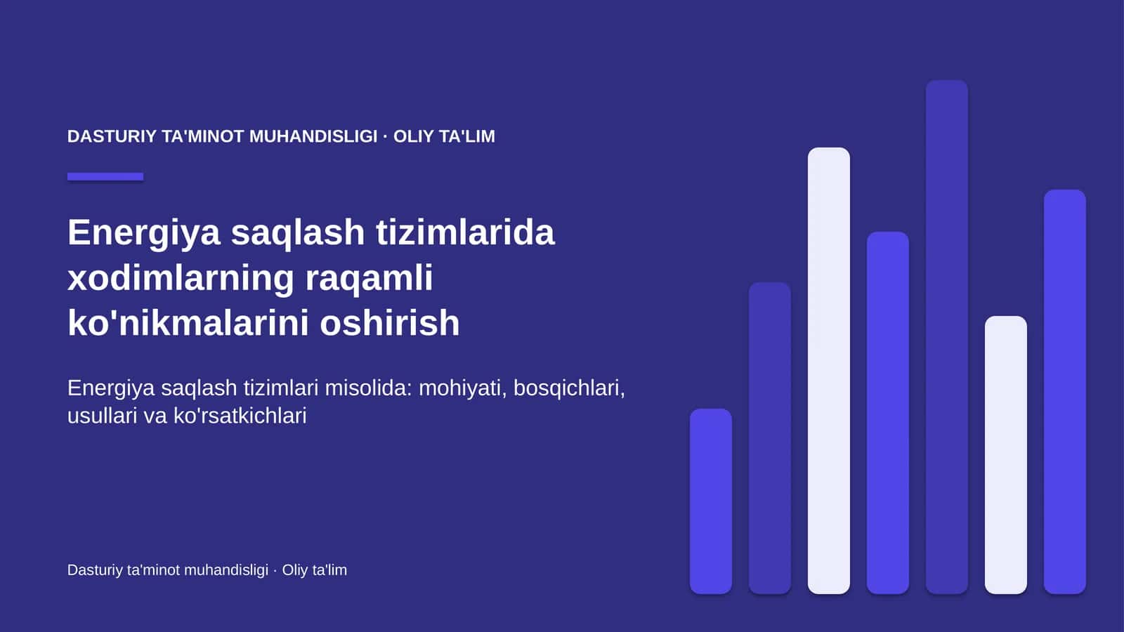 Energiya saqlash tizimlarida xodimlarning raqamli ko'nikmalarini oshirish
