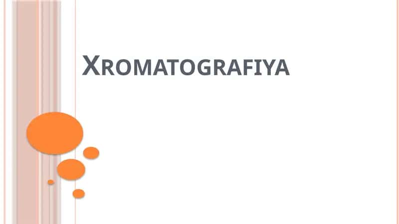 Xromatografiya