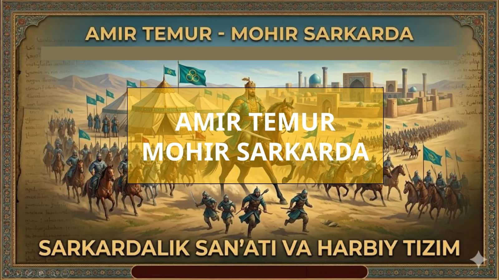 AMIR TEMUR MOHIR SARKARDA