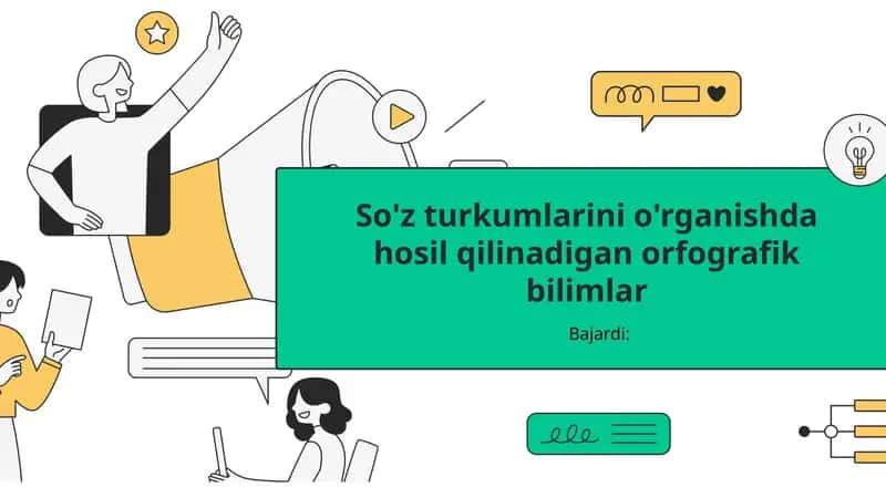 So'z turkumlarini o'rganishda hosil qilinadigan orfografik bilimlar