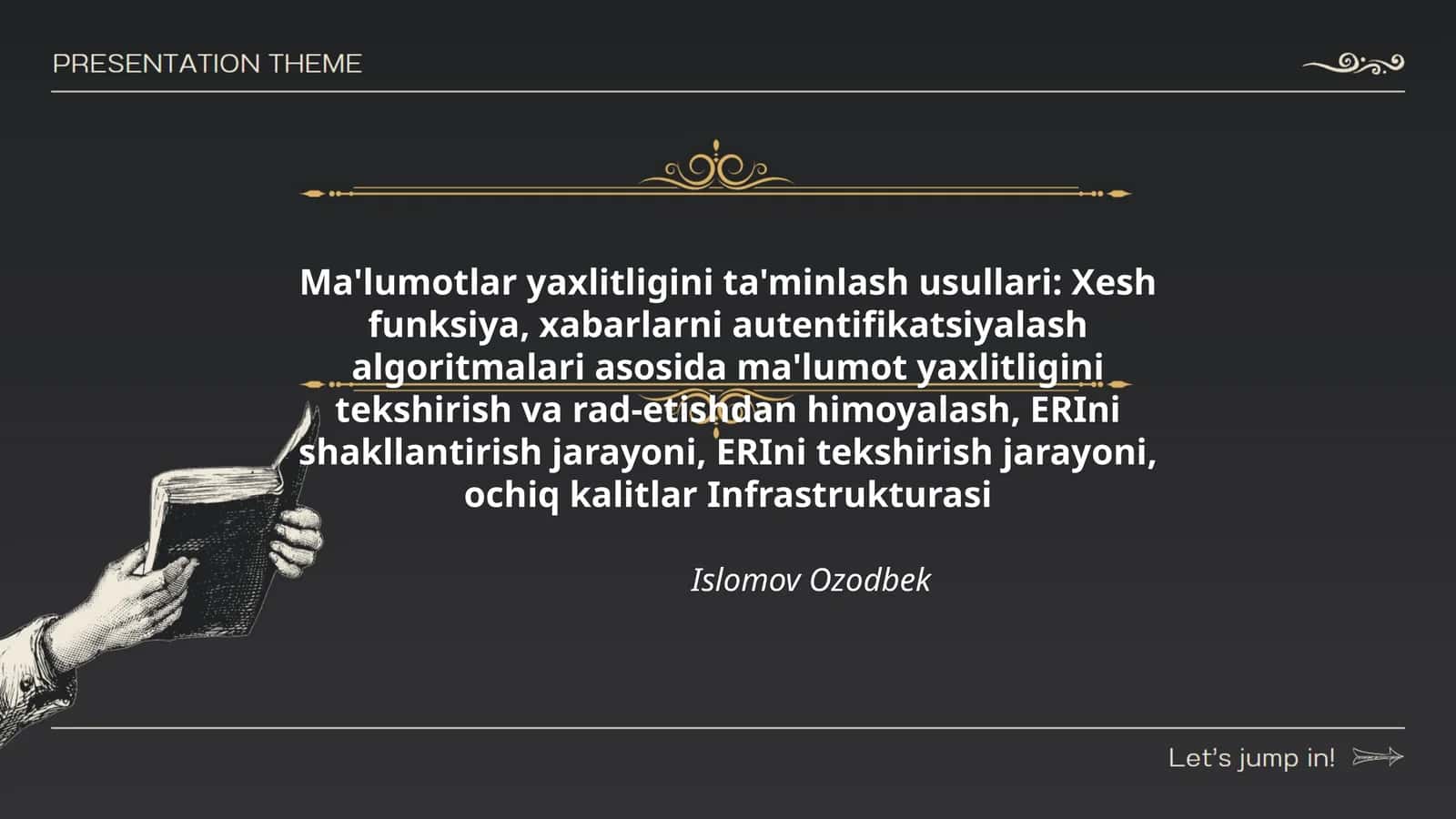Ma'lumotlar yaxlitligini ta'minlash usullari