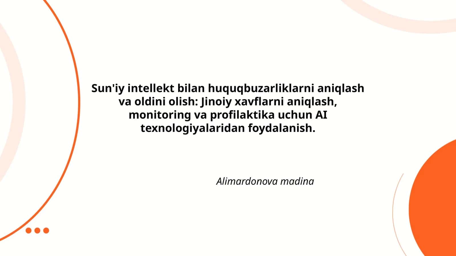 Sun'iy intellekt bilan huquqbuzarliklarni aniqlash va oldini olish