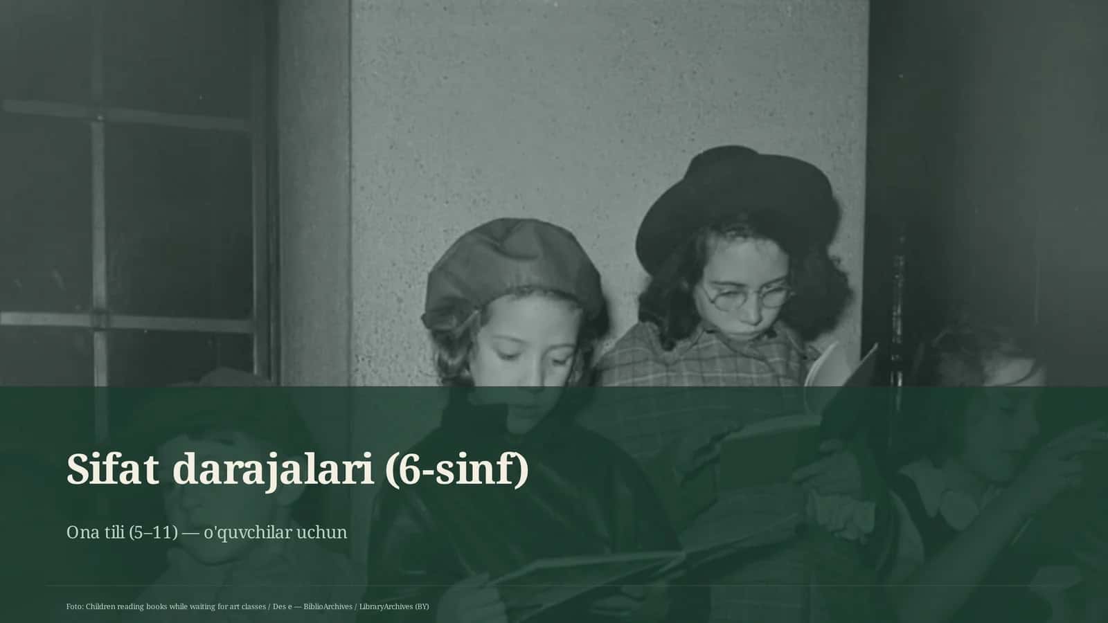 Sifat darajalari (6-sinf)