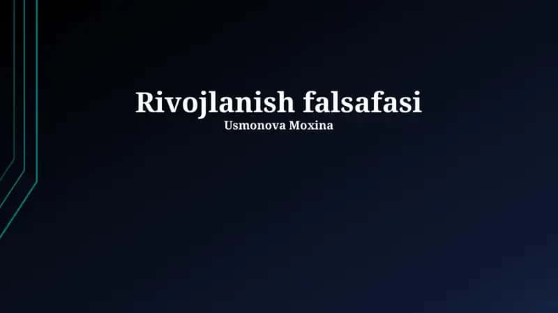 Rivojlanish falsafasi