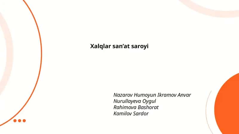 Xalqlar san’at saroyi