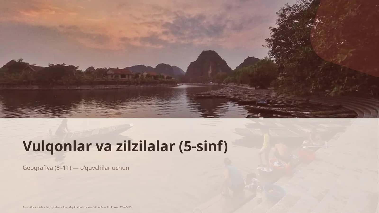 Vulqonlar va zilzilalar (5-sinf)