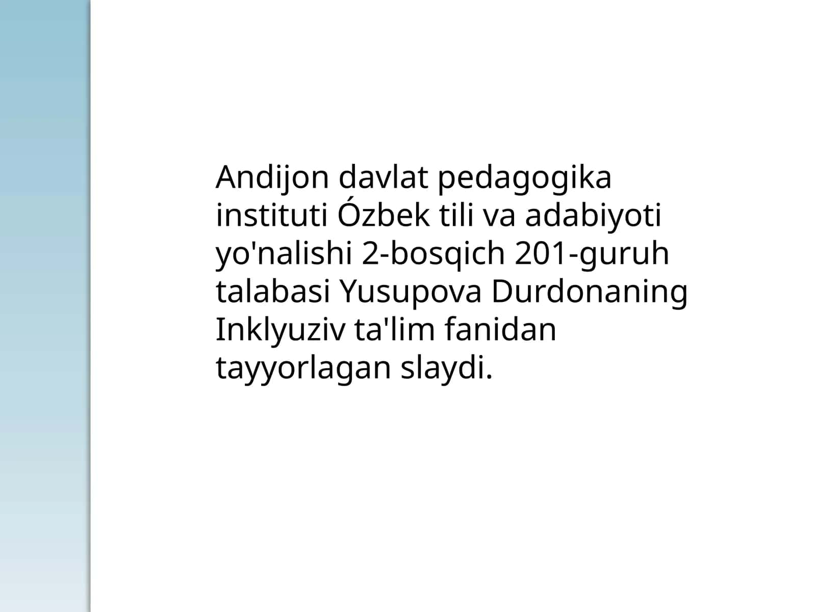 Inklyuziv ta'limda hamkorlik qilish tamoyili