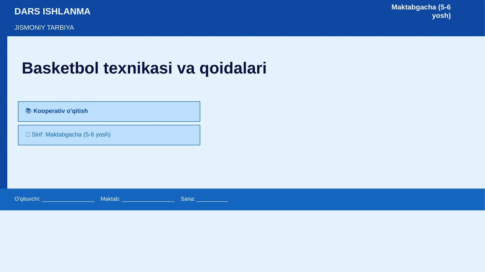 Basketbol texnikasi va qoidalari