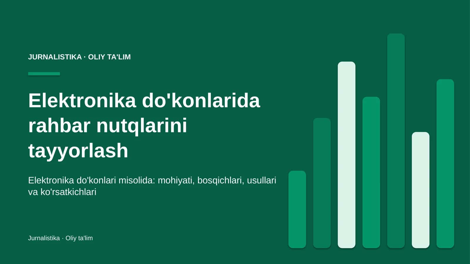Elektronika do'konlarida rahbar nutqlarini tayyorlash