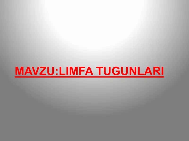 Limfa tugunlari