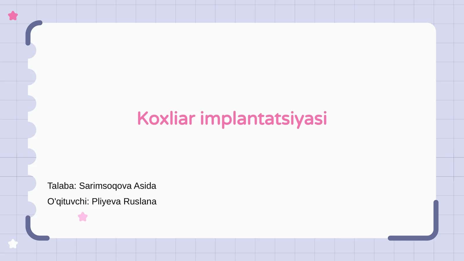 Koxliar implantatsiyasi