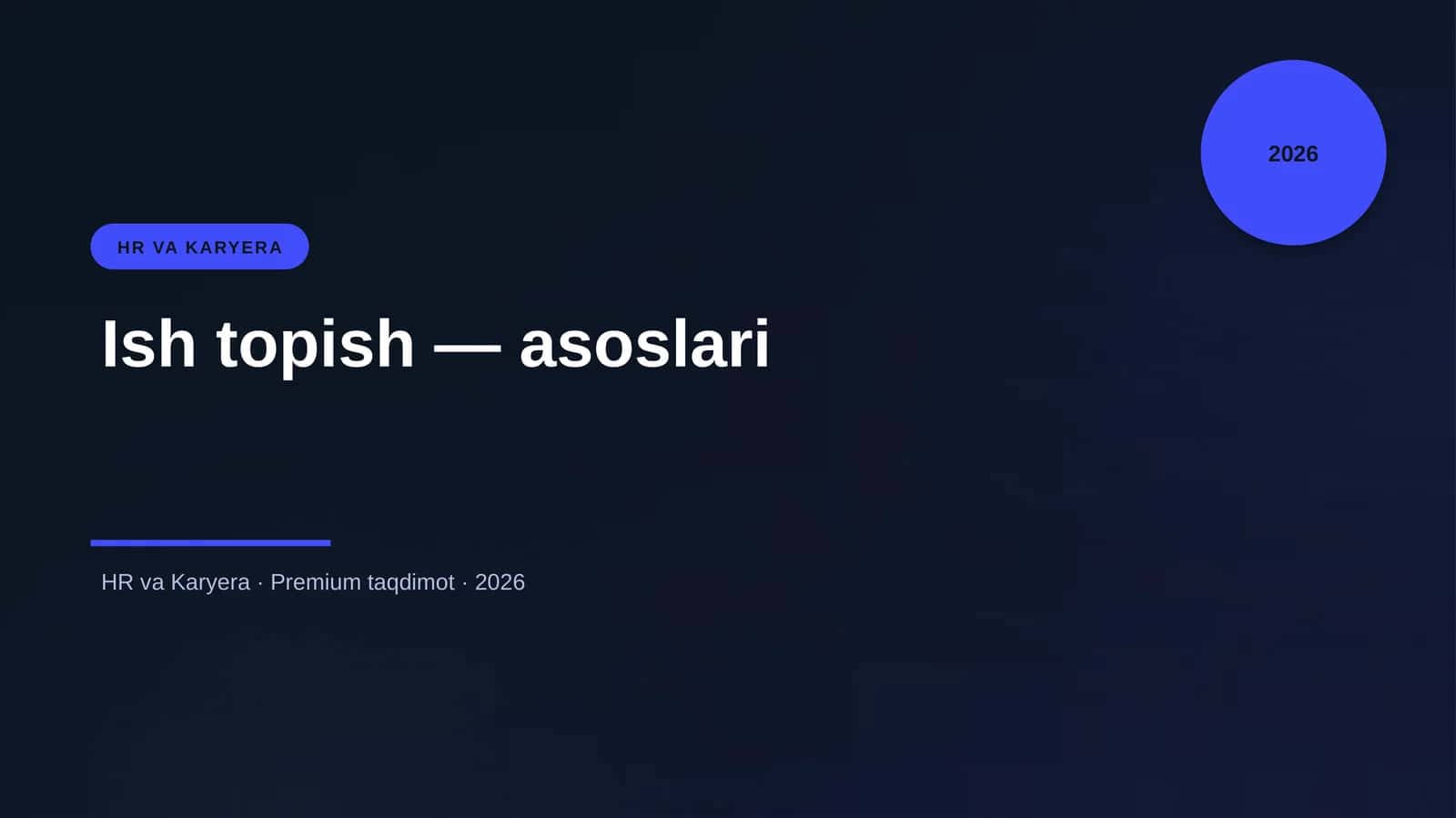 Ish topish — asoslari