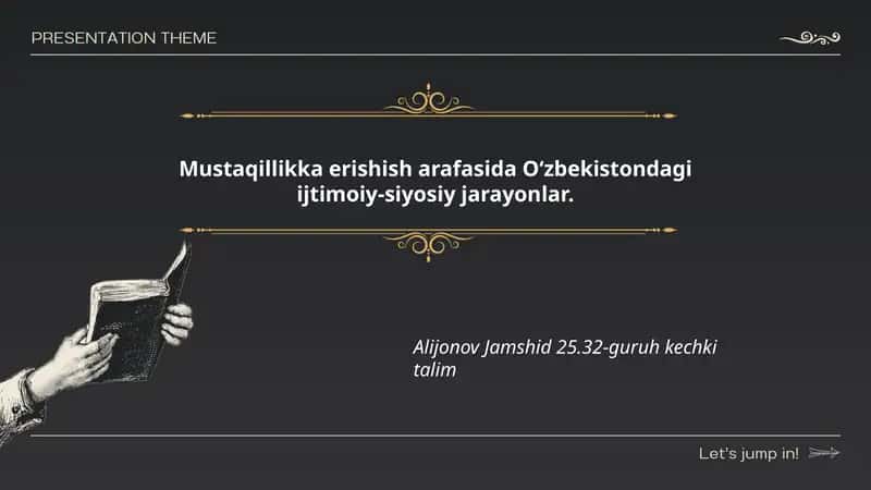 O‘zbekistondagi ijtimoiy-siyosiy jarayonlar