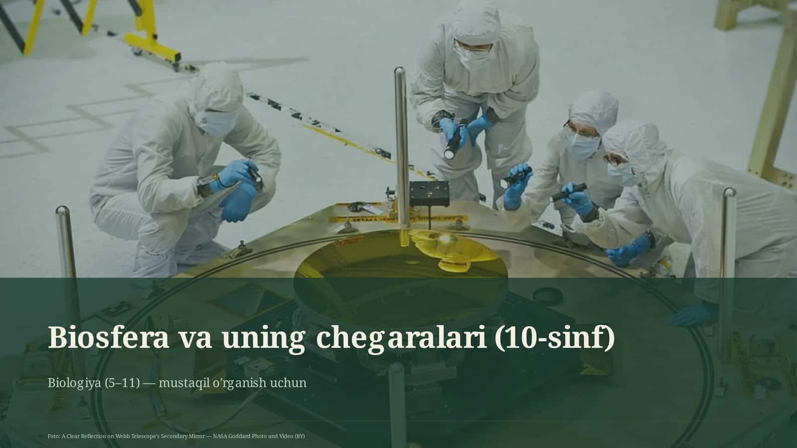 Biosfera va uning chegaralari (10-sinf)
