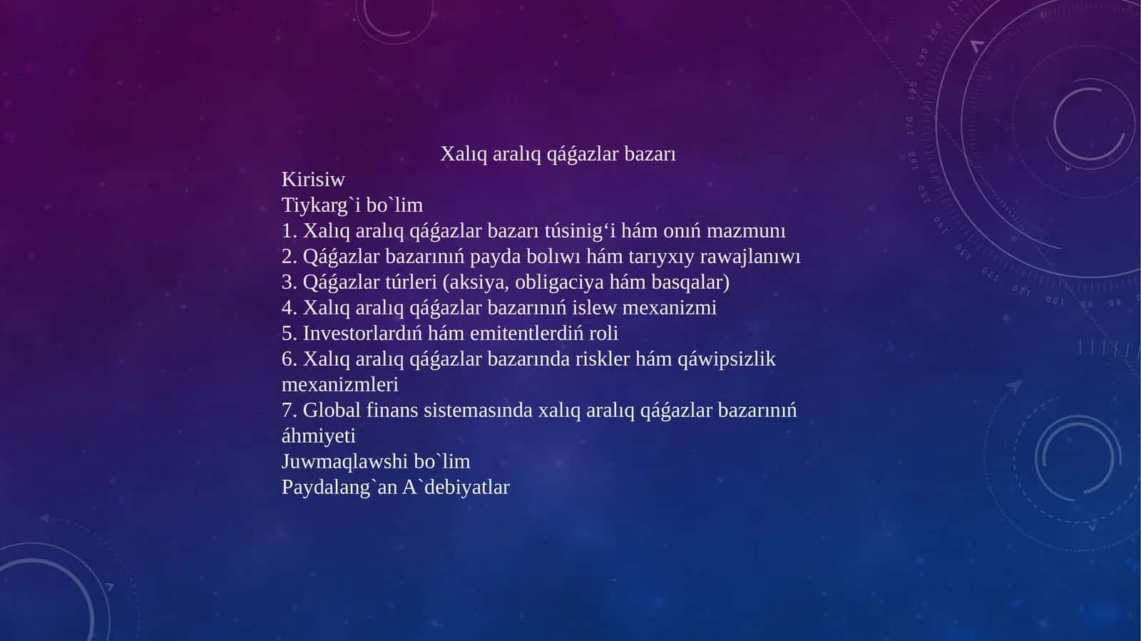 Xalıq aralıq qáǵazlar bazarı