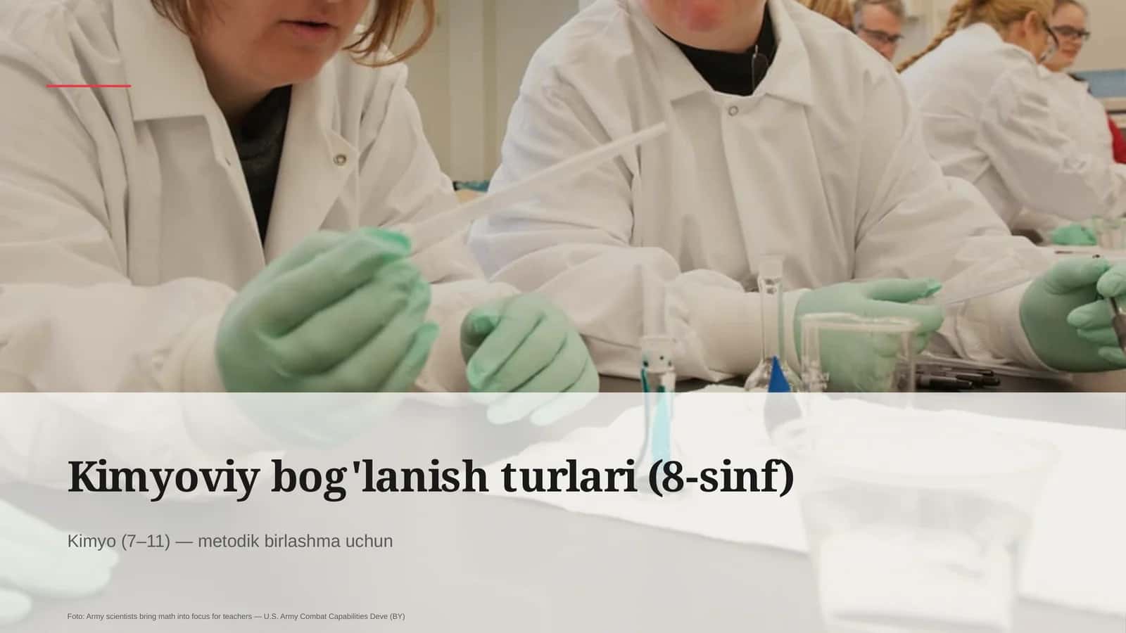 Kimyoviy bog'lanish turlari (8-sinf)