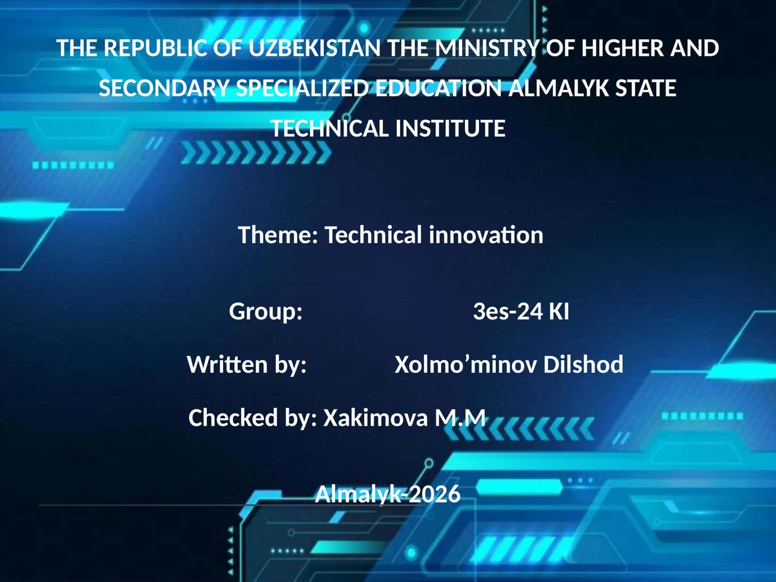 Technical innovation