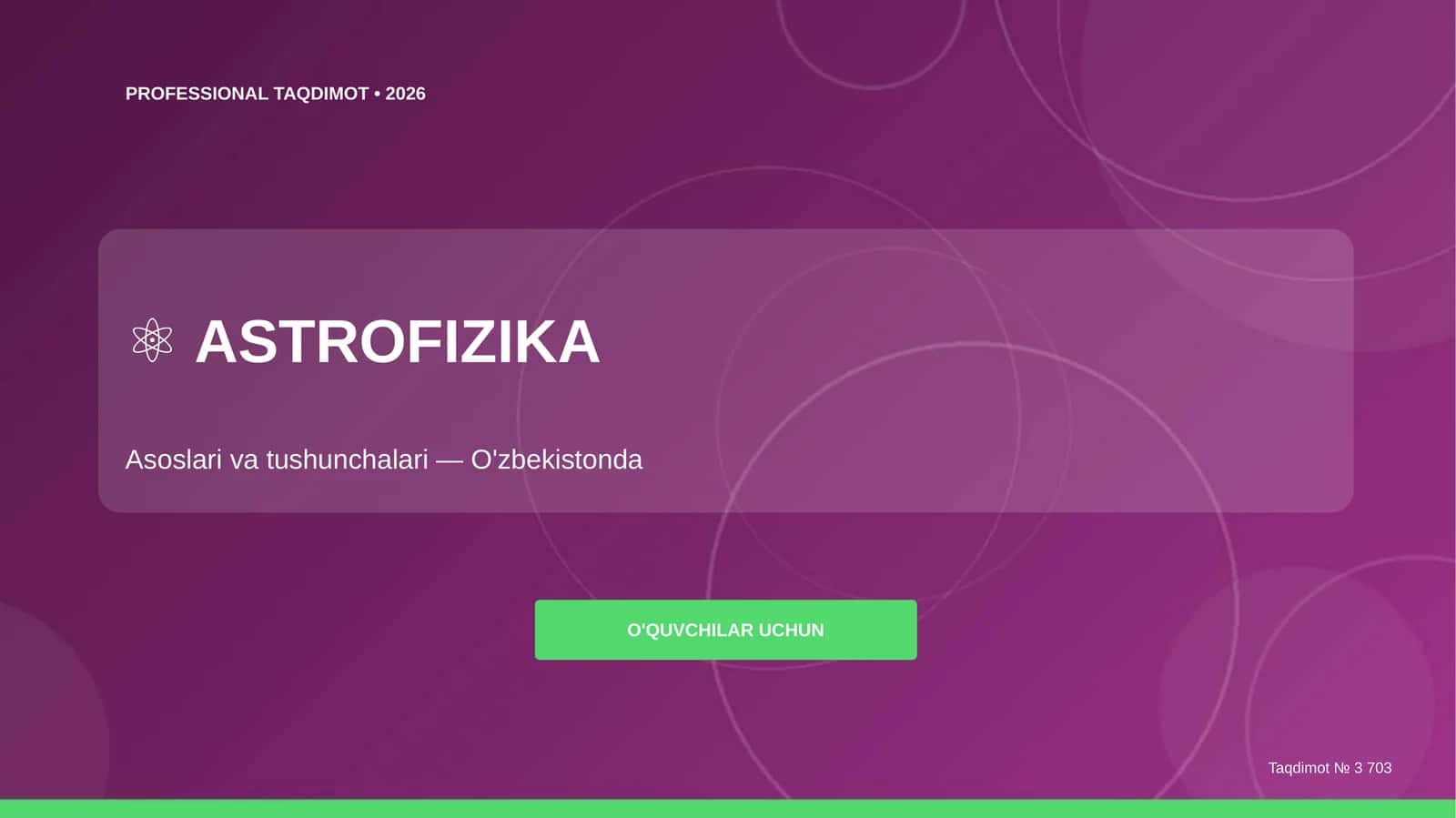 Astrofizika: asoslari va tushunchalari (O'zbekistonda) [o'quvchilar uchun]