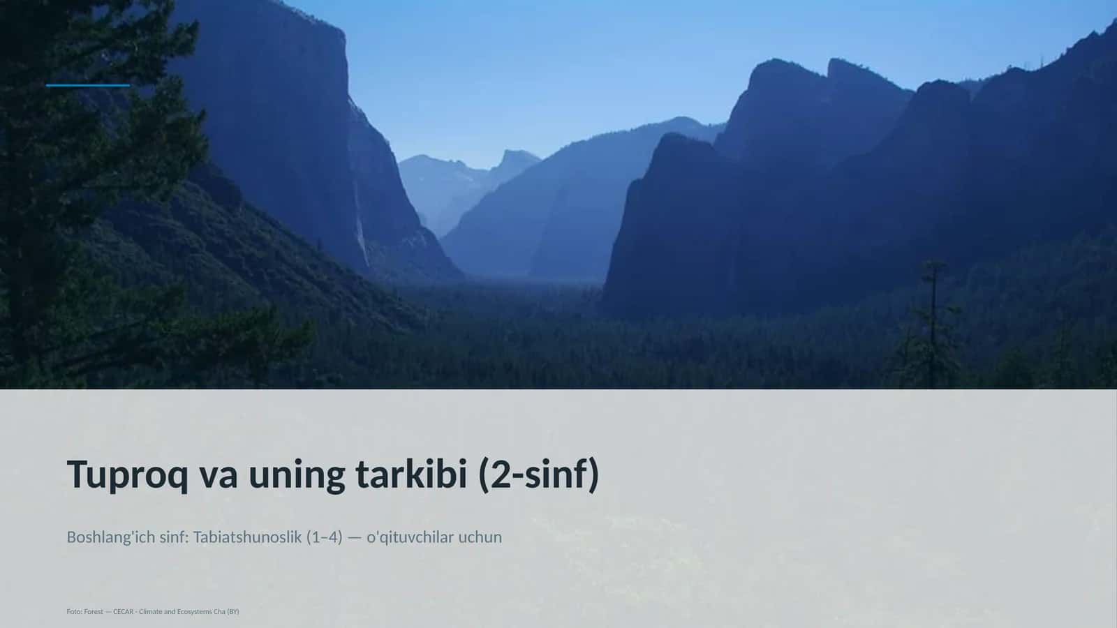 Tuproq va uning tarkibi (2-sinf)