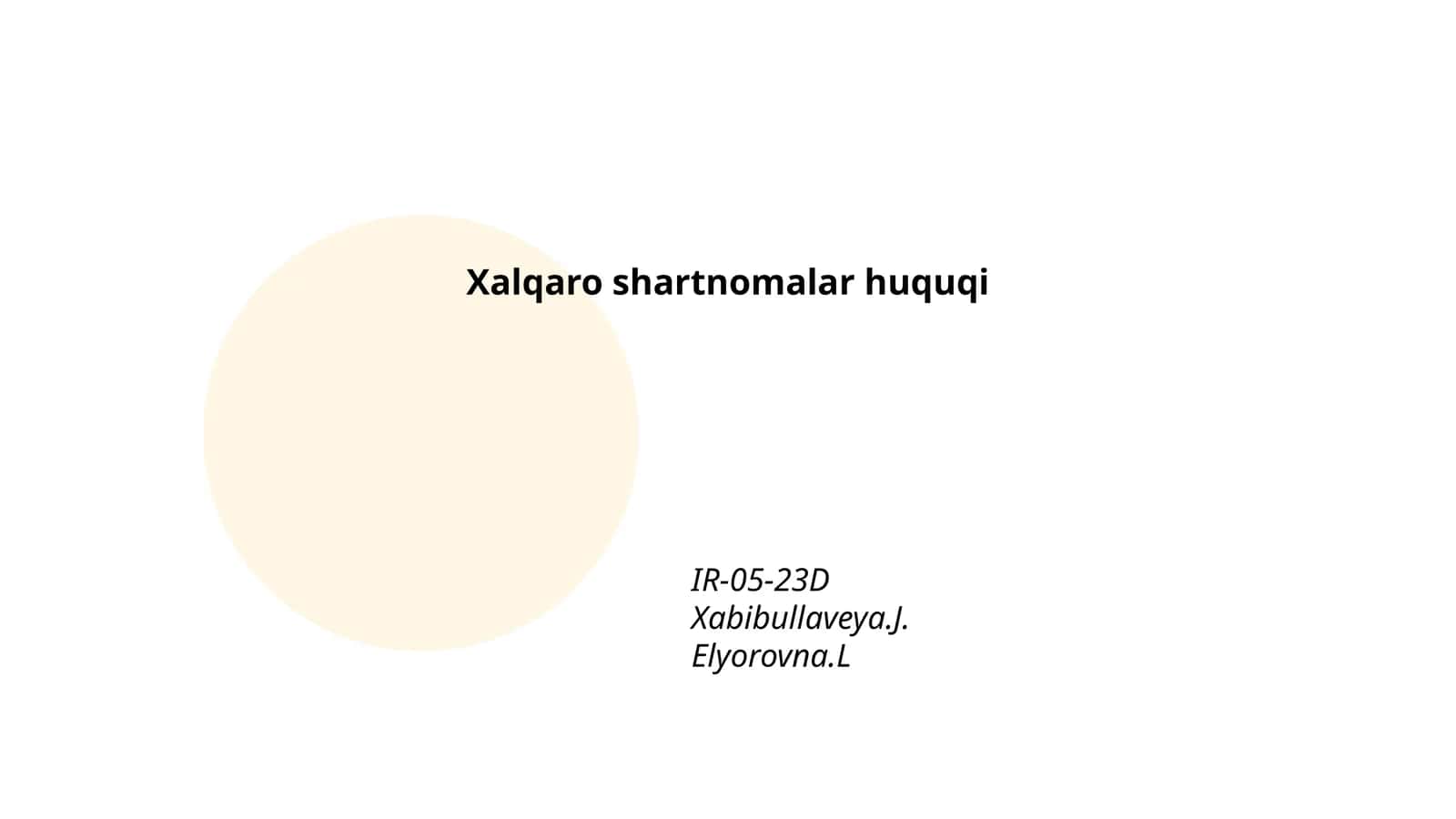 Xalqaro shartnomalar huquqi