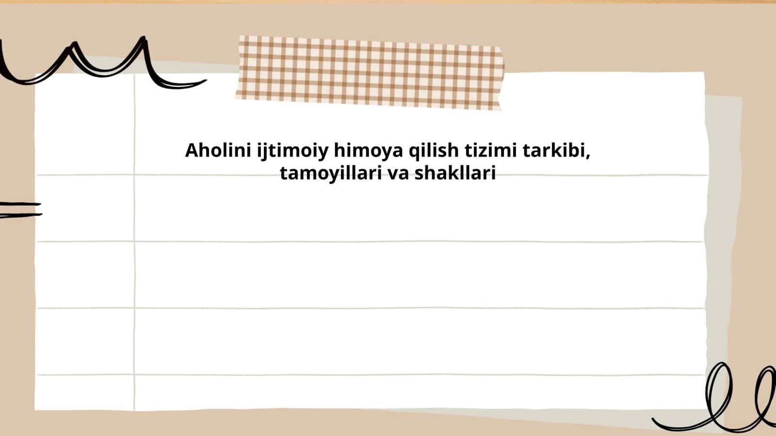 Aholini ijtimoiy himoya qilish tizimi tarkibi, tamoyillari va shakllari