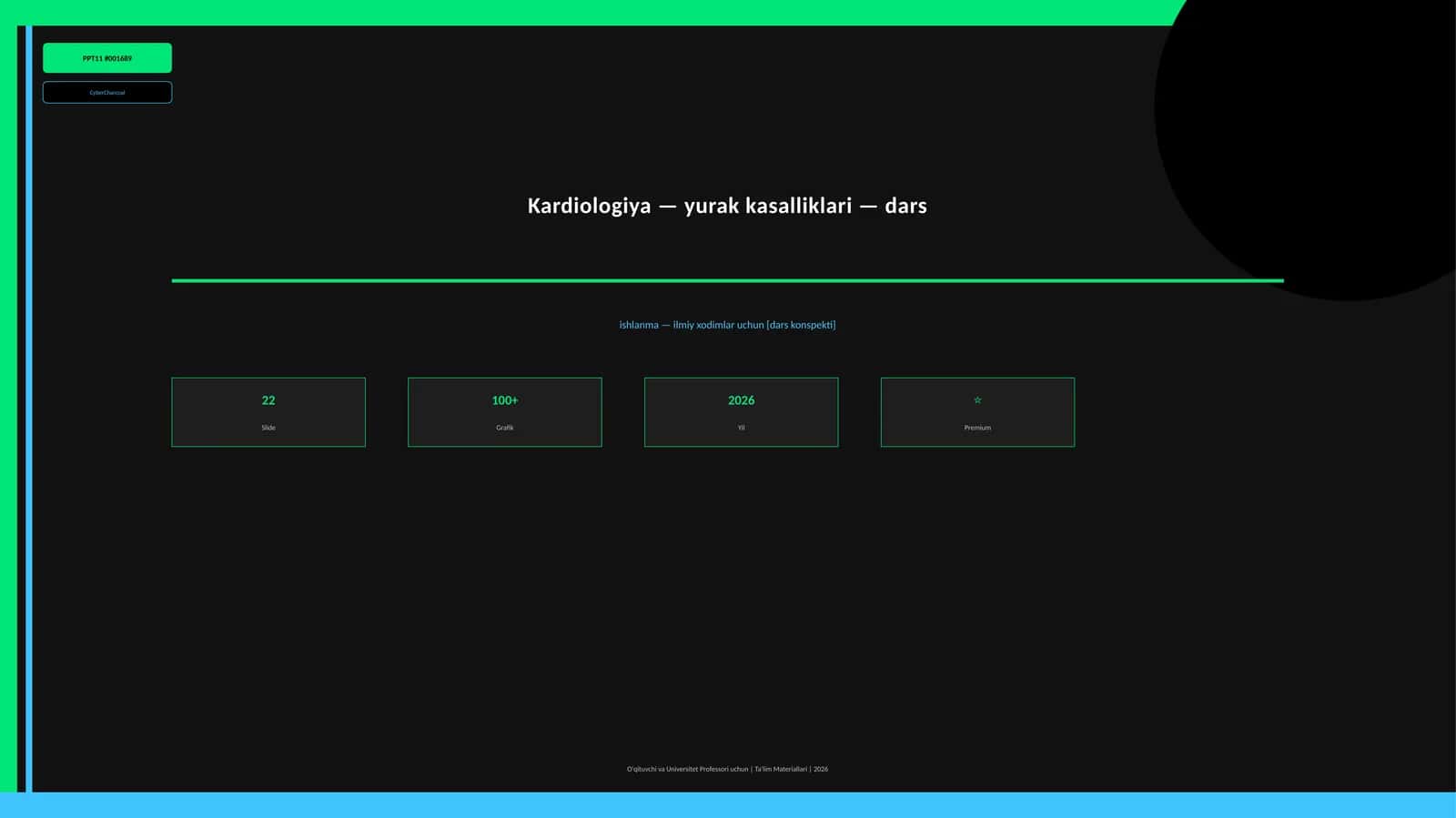 Kardiologiya — yurak kasalliklari — dars ishlanma — ilmiy xodimlar uchun [dars konspekti]